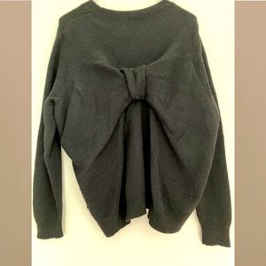 COS Black Mohair Bow Back Wool Sweater Size Medium